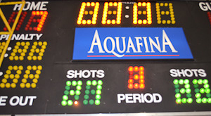 Aquafina advertises at Pitt Meadows Arena