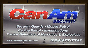 CanAm Security advertises at Pitt Meadows Arena
